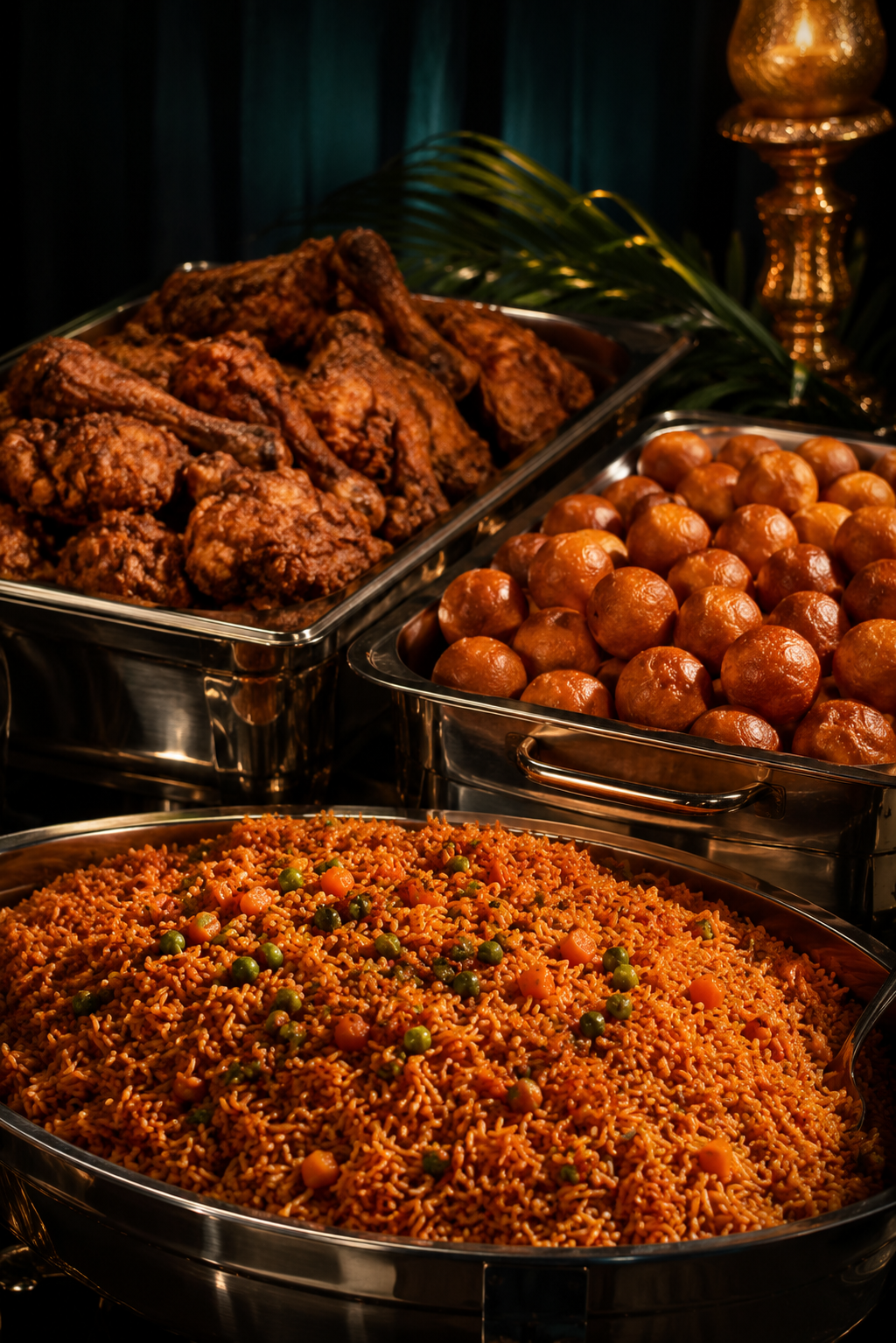 Nigerian catering spread
